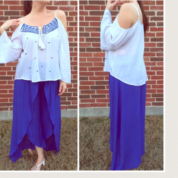 ❌SOLD OUT ❌! Boho Open Shoulder Tunic - Picture 3 of 4