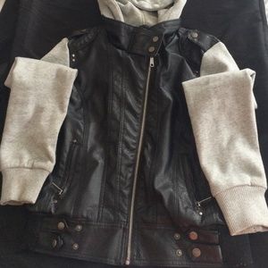 Boy Meets Girl faux leather with fleece jacket!