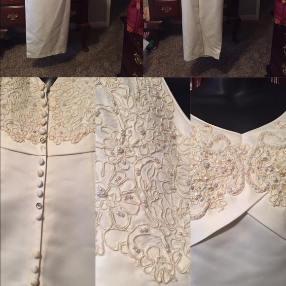 Ivory wedding dress and miniature bride dress - Picture 1 of 4