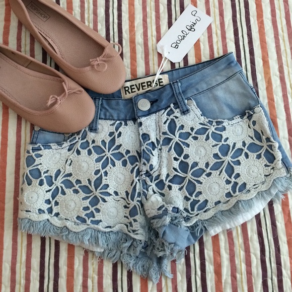 Reverse Denim - 🎀BOGO FREE 🎀 Denim Crochet Shorts