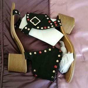 "Black Stud Sandals"