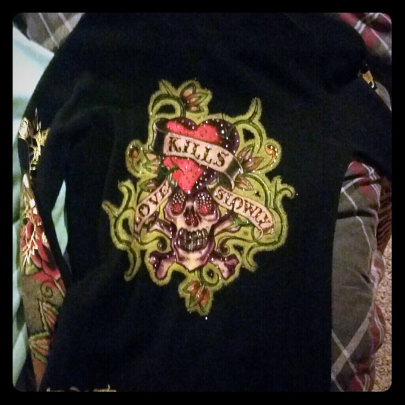 Ed Hardy zip up sweatshirt