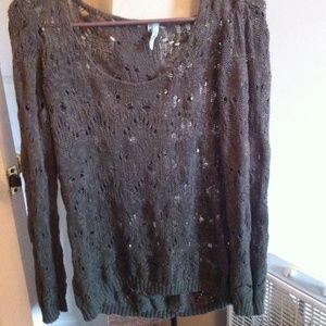 Two tone green super cute knit sweater