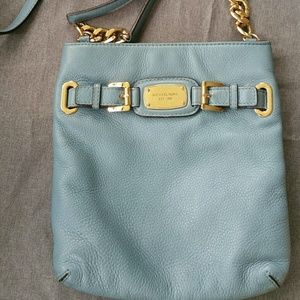 Michael kors light blue cross body bag