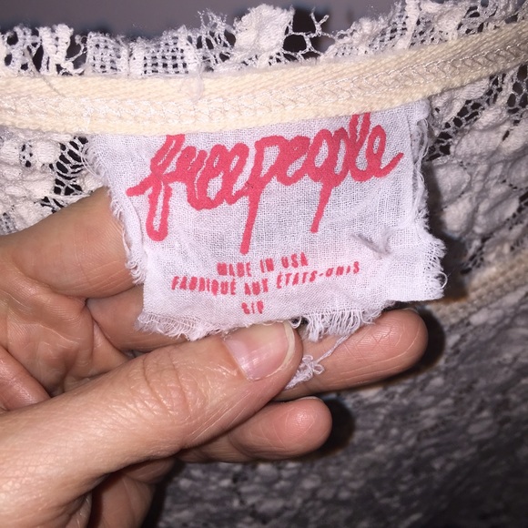 Lace Free People ivory crop top - Picture 2 of 2