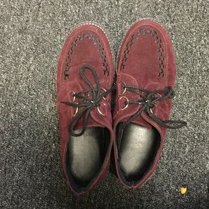 Platform Burgundy Sneakers