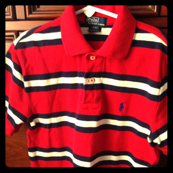 RALPH LAUREN POLO BOYS SHIRT. SIZE 8.