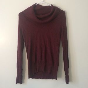 Maroon cowl neck sweater