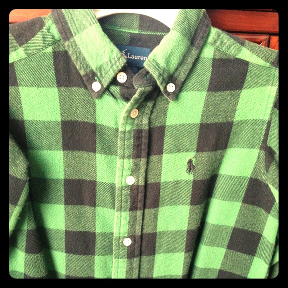 RALPH LAUREN BOYS FLANNEL SHIRT. size 5