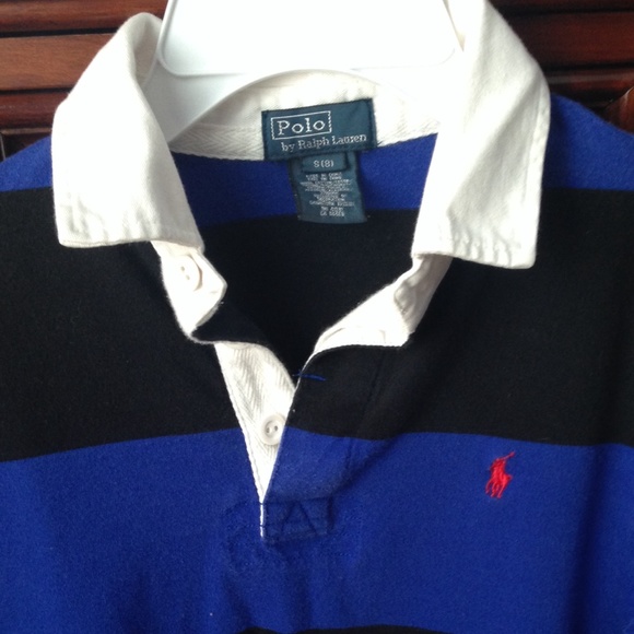 POLO RALPH LAUREN BOYS RUGBY SHIRT. SIZE 8