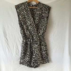 Animal print playsuit