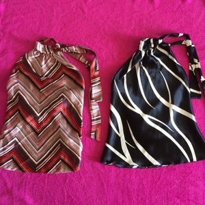 2 halter top bundle. Cute! Fits A medium - large