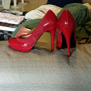 Sexy Red leather and suede heels!