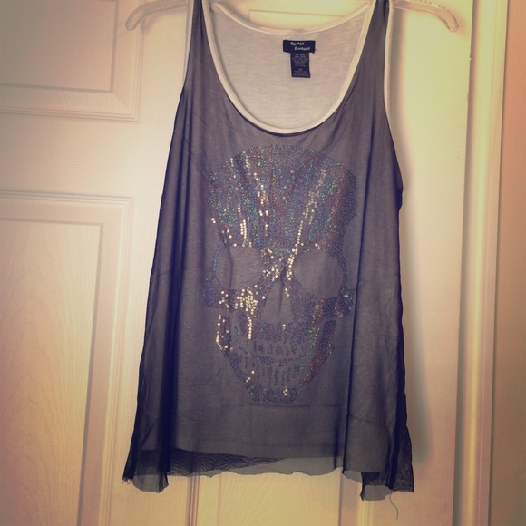 Sparkly skull tank