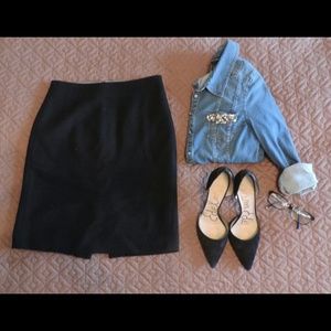 J. Crew Factory black pencil skirt