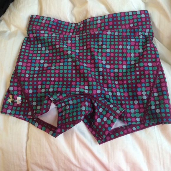 people blue&green polka dot under armour spandex