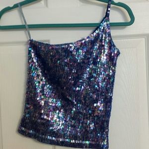 Express sequin tank top