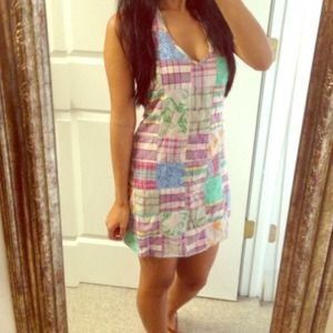 Vineyard vines patchwork halter dress