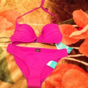 Fuchsia swim suit