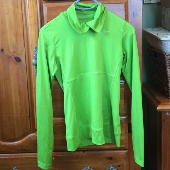 line green Nike dri-fit long sleeve shirt