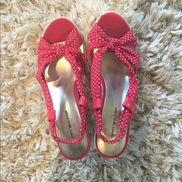 Tommy Hilfiger Polka Dot Wedges