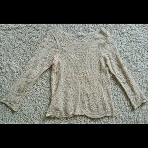 Express lace 3/4 sleeve top