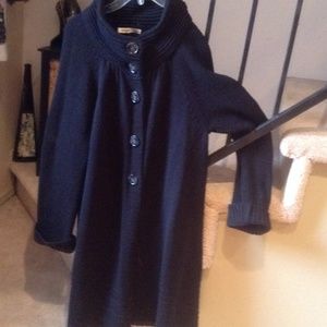 Black sweater coat