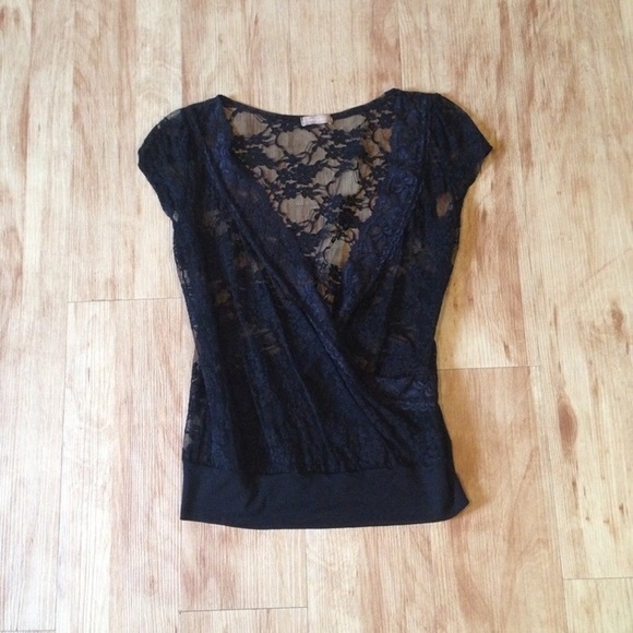 Sheer Black Lace Top - Picture 1 of 2
