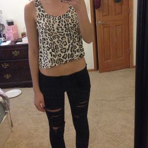 Cheetah print tank top