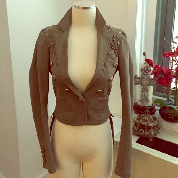 Patrizia Pepe Jackets & Blazers - Patrizia Pepe Studded Denim Jacket