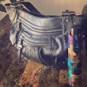 Black Tyler Rodan bag with matching umbrella