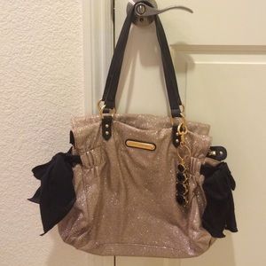 champagne glitter purse