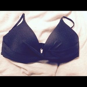 NWOT Black push up bikini top