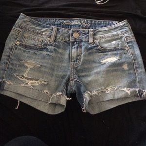 Distressed American eagle shorts