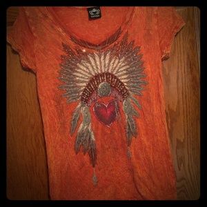 Katydid Indian chief hat with heart