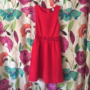 H&M red cutout dress