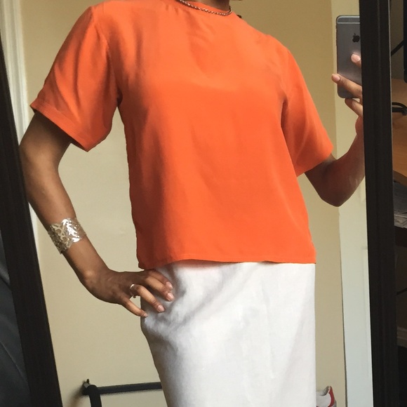 Kristen Tops - Silk Orange Top!