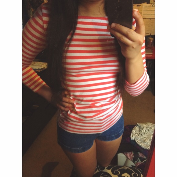 Pink striped top