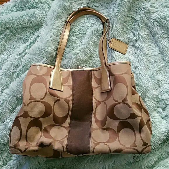 Coach Gold Handbag (with dust bag)