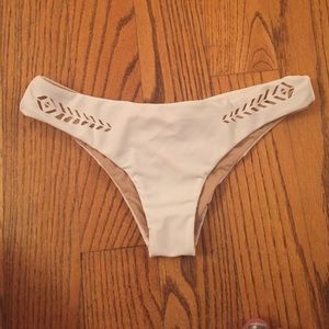small white ripcurl bikini bottom