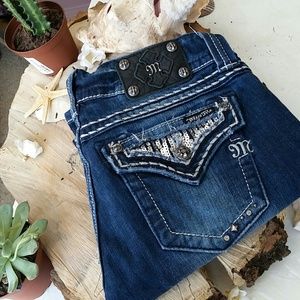 Miss me straight leg dark wash jeans