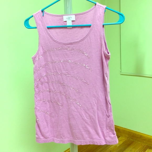 Ann Taylor Loft Petite XS Light Purple Tank Top