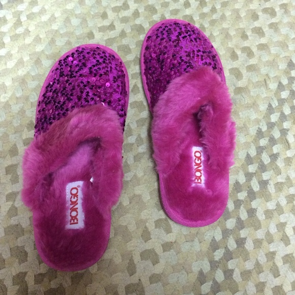 Pink furry slippers. Never worn