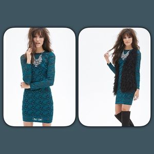 Embroidered Floral Lace Dress