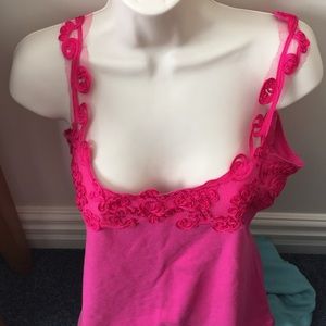 Pretty pink lace top by Boston Proper worn once
