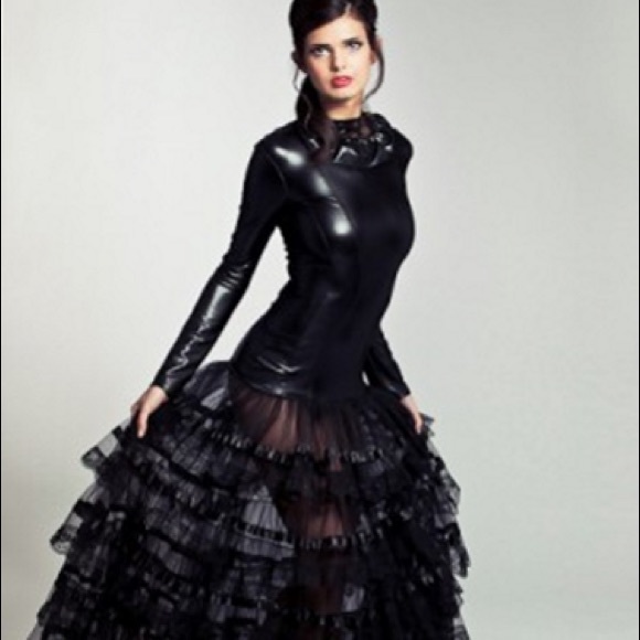 Patrice Catanzaro Dresses & Skirts - Patrice Catanzaro Marine Dress - wet look & tulle