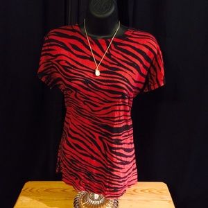 Red and Black "Zebra" Tee