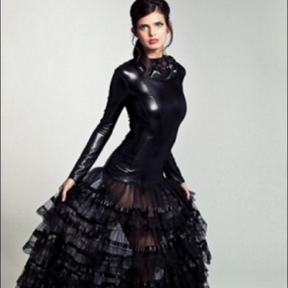 Patrice Catanzaro Dresses & Skirts - Patrice Catanzaro Marine Dress - wet look & tulle