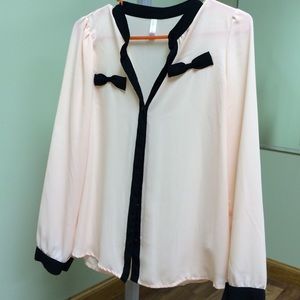 Sheer long sleeve top