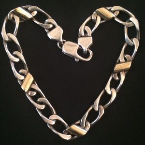 Tiffany&Co. Chain Link Bracelet 18k gold/SterlingS